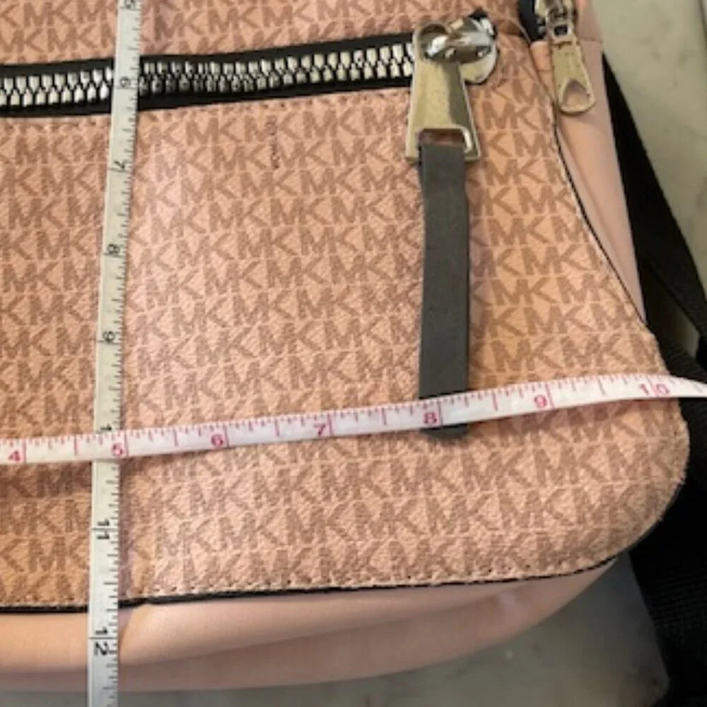 MICHAEL KORS Blush Pink Logo Monogram Backpack - Picture 14 of 16